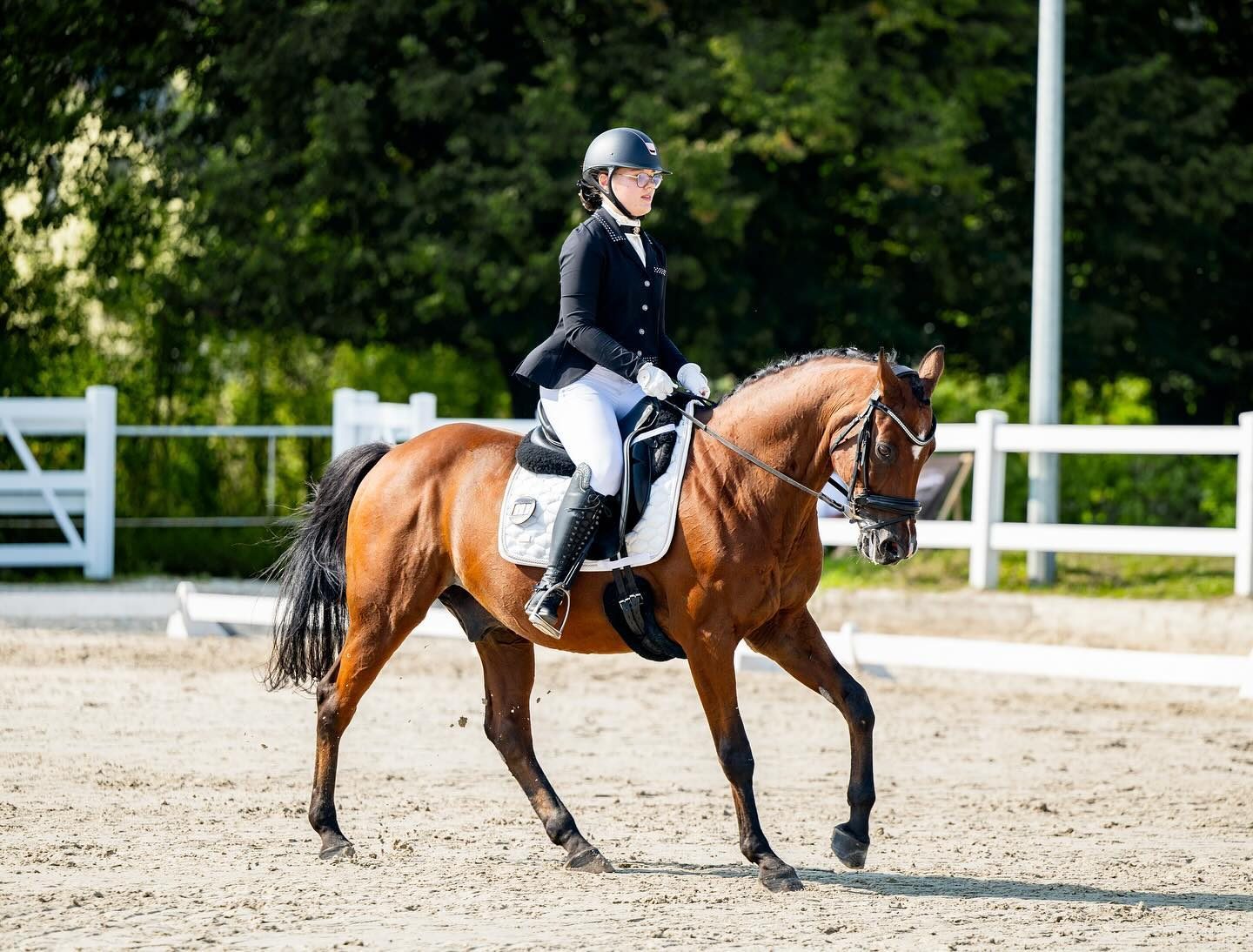 Riding Macrim around the track